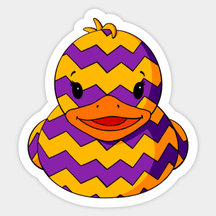 Zig Zag Egg Rubber Duck Sticker